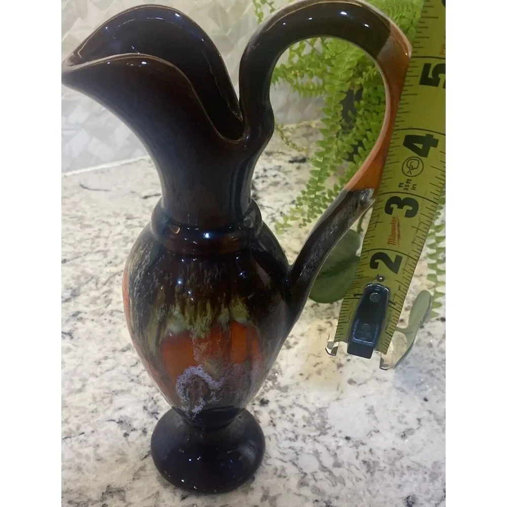 Vase Vintage Vallauris‎ France Modernist Lava Emailliert 1950/60er